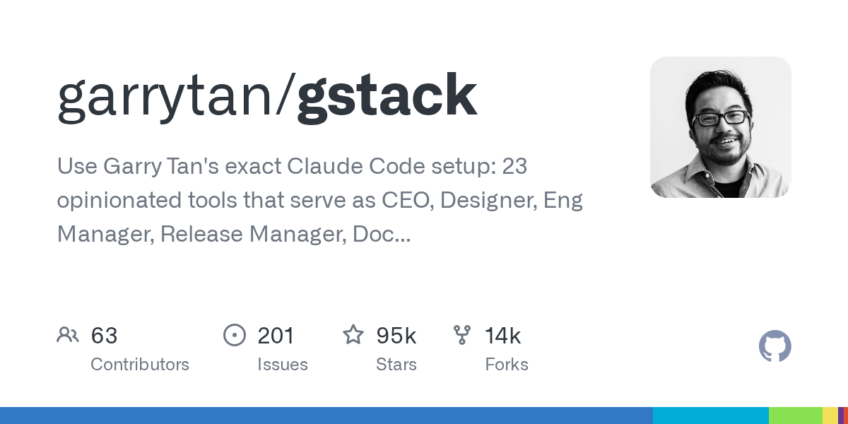 gstack 项目在 GitHub 的预览图