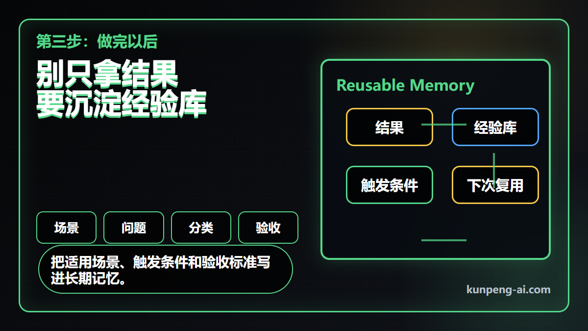 把智能体任务沉淀成可复用经验库