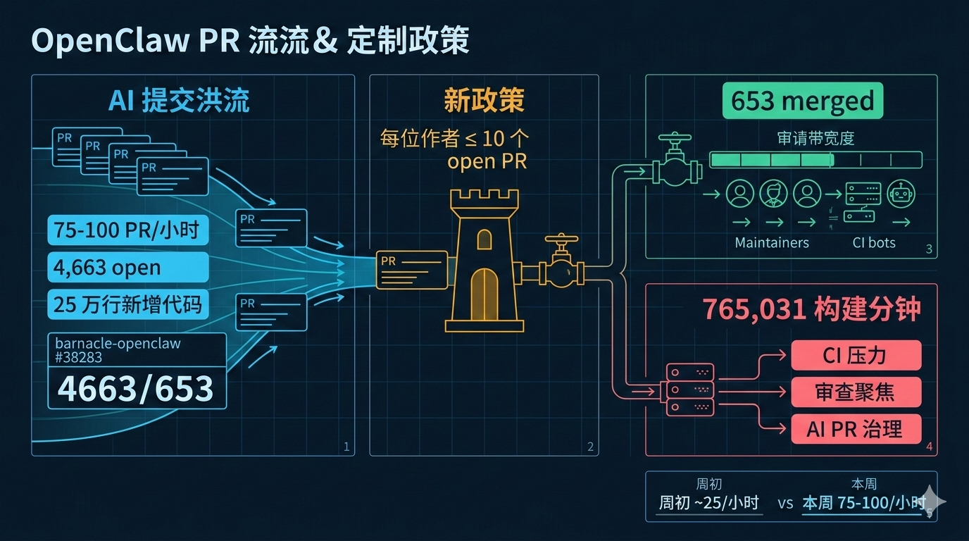 OpenClaw PR 洪流与限流政策