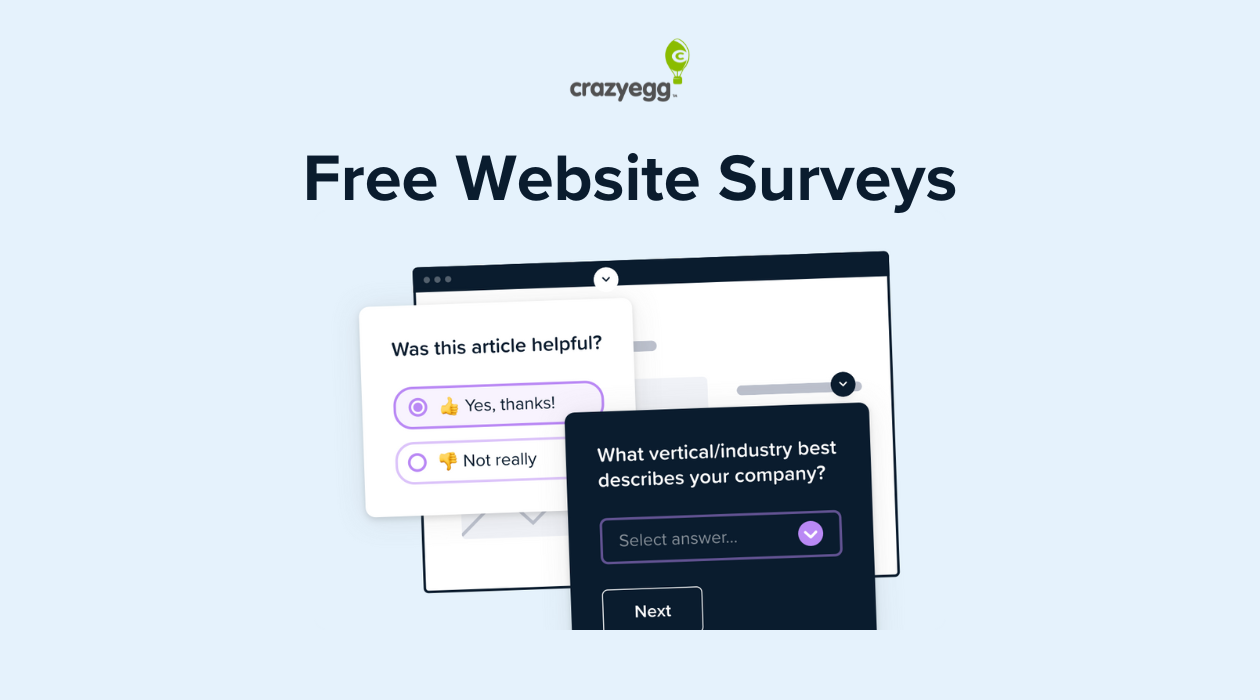 Unlimited Free Surveys by Crazy Egg