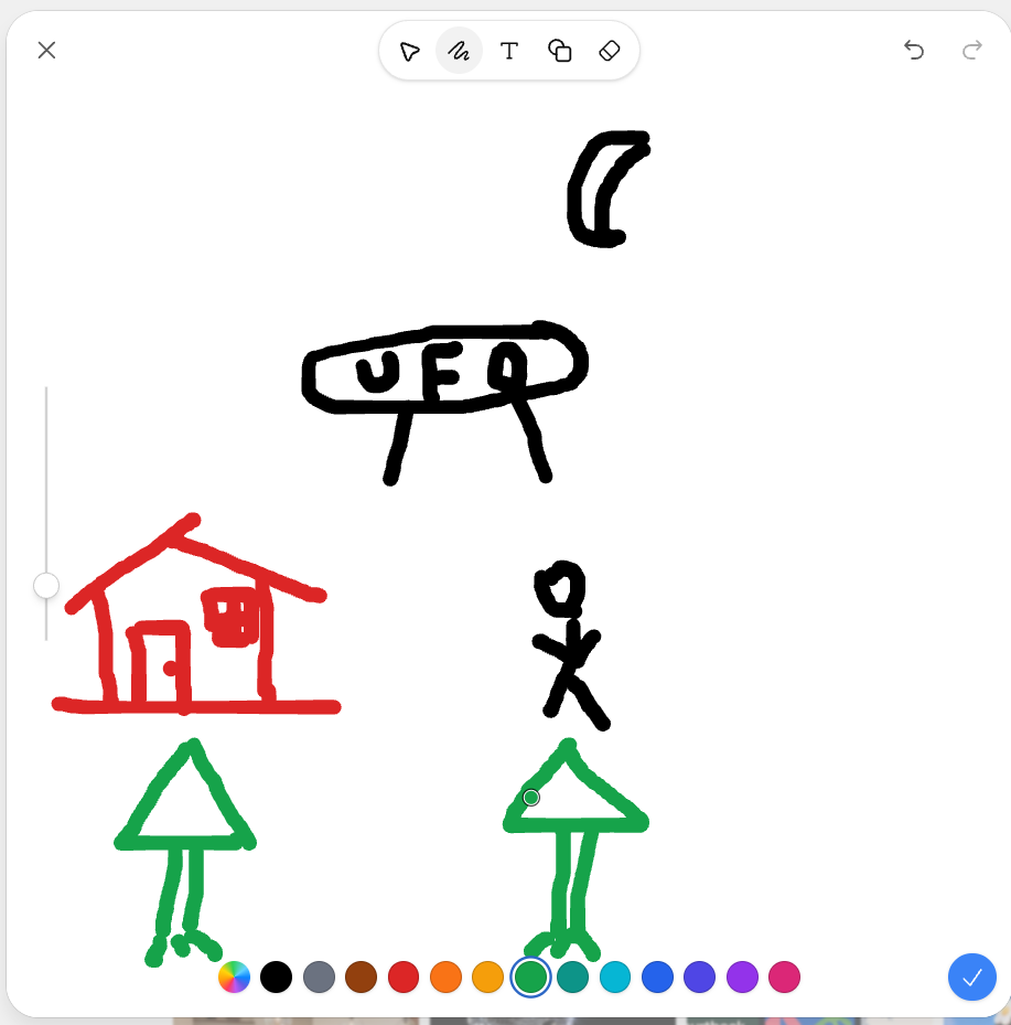 随手涂鸦的 UFO 草图
