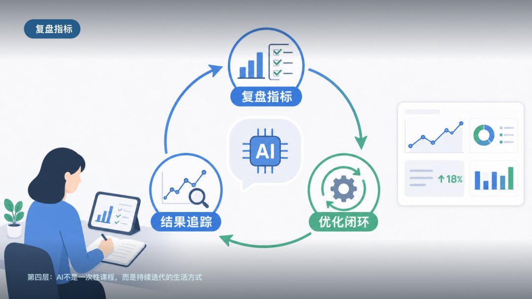 为什么大多数人学不会AI转型,卡的不是工具而是自己的复盘指标与优化闭环