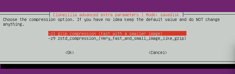 clonezilla compress image