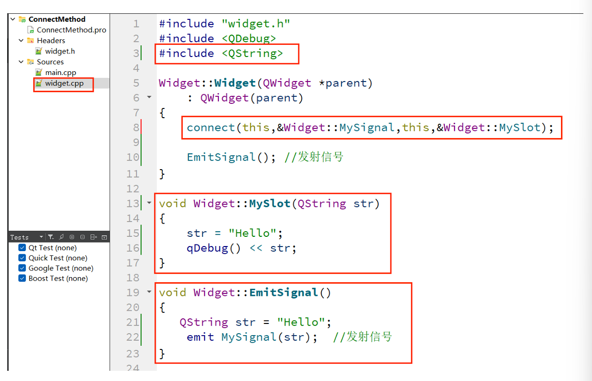 【QT】Qt信号与槽机制详解&&信号和槽的本质&&自定义信号和槽&&带参数的信号和槽_#include_31