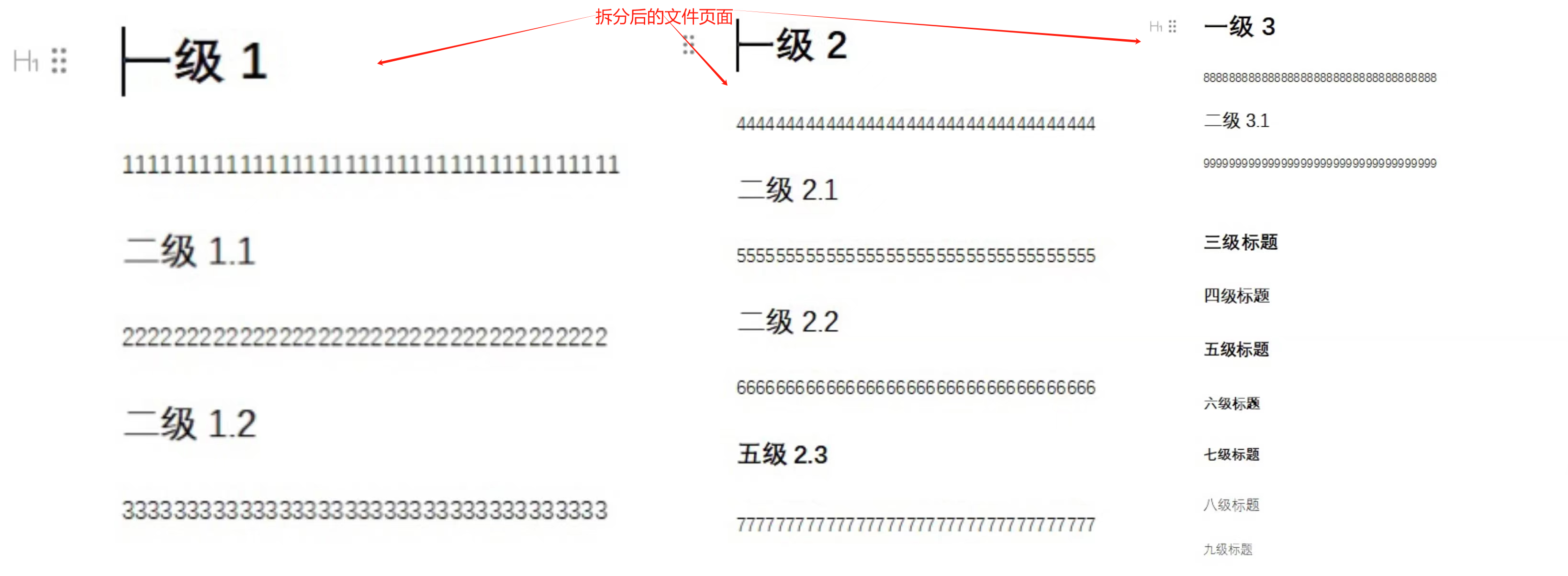 image-word文档怎么根据大纲拆分章节
