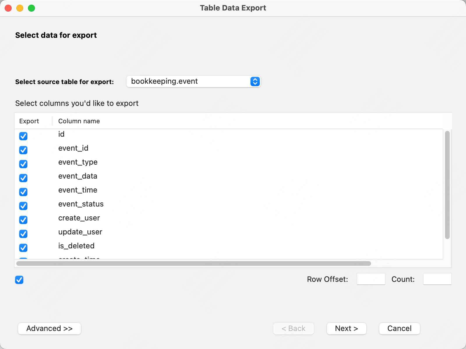 mysql workbench导出