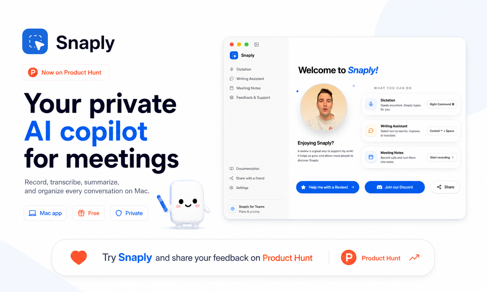 AI meeting notes by Snaply