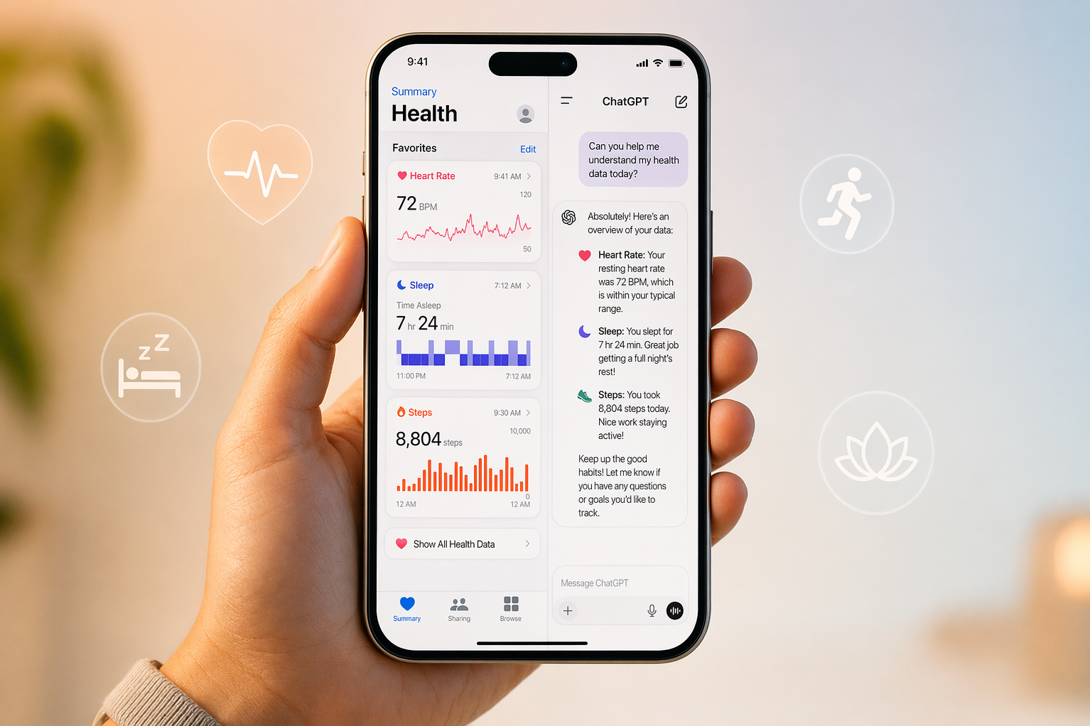 ChatGPT Health产品界面概念图