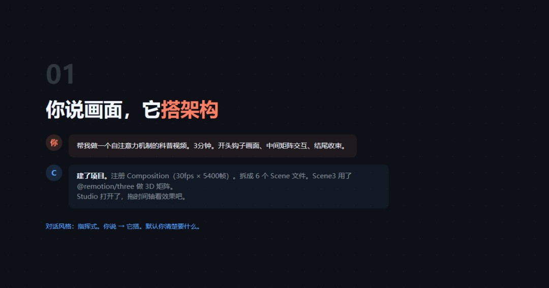 你说画面它搭架构