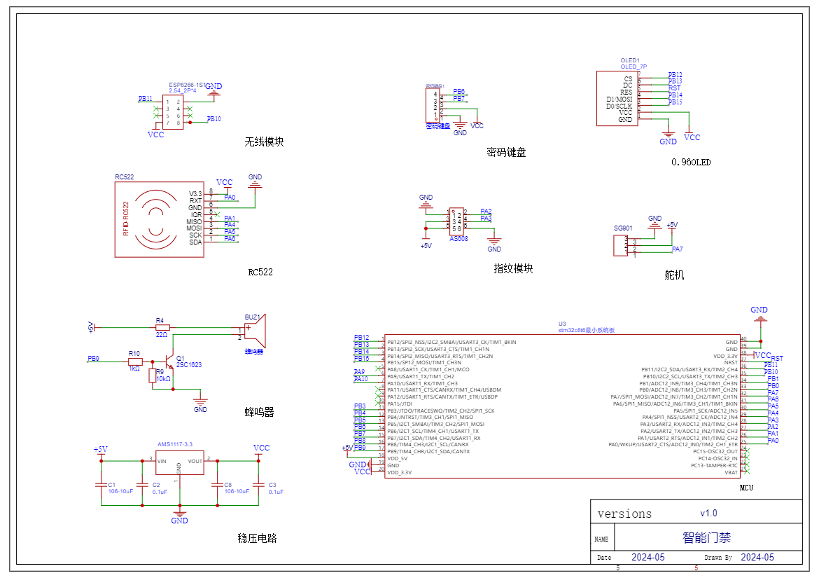 计算机毕业范例设计源码-99.1.智能门禁-指纹+RFID+密码-基于STM32单片机物联网设计【硬件+APP+云平台】截图