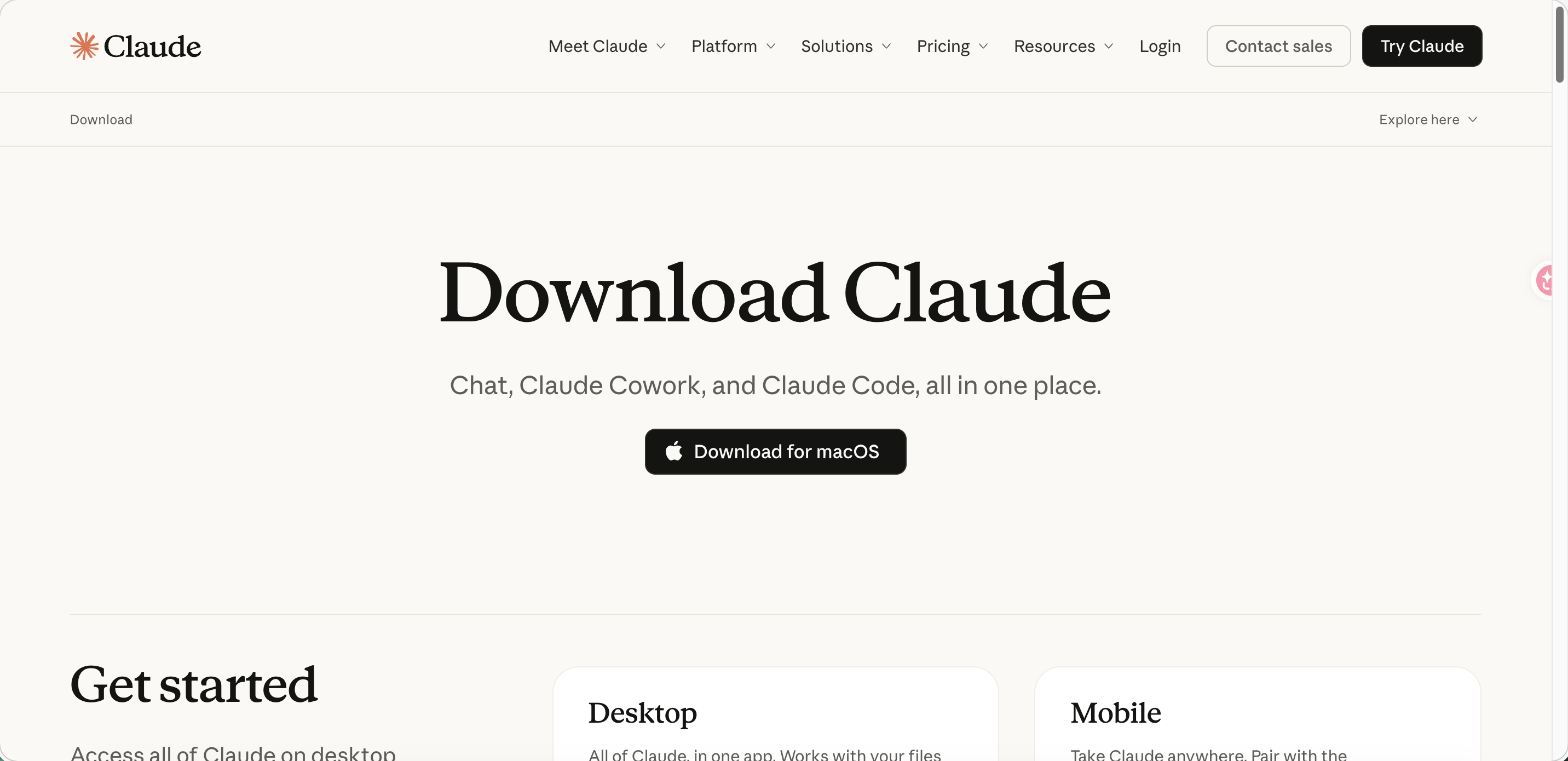 Claude Desktop 界面