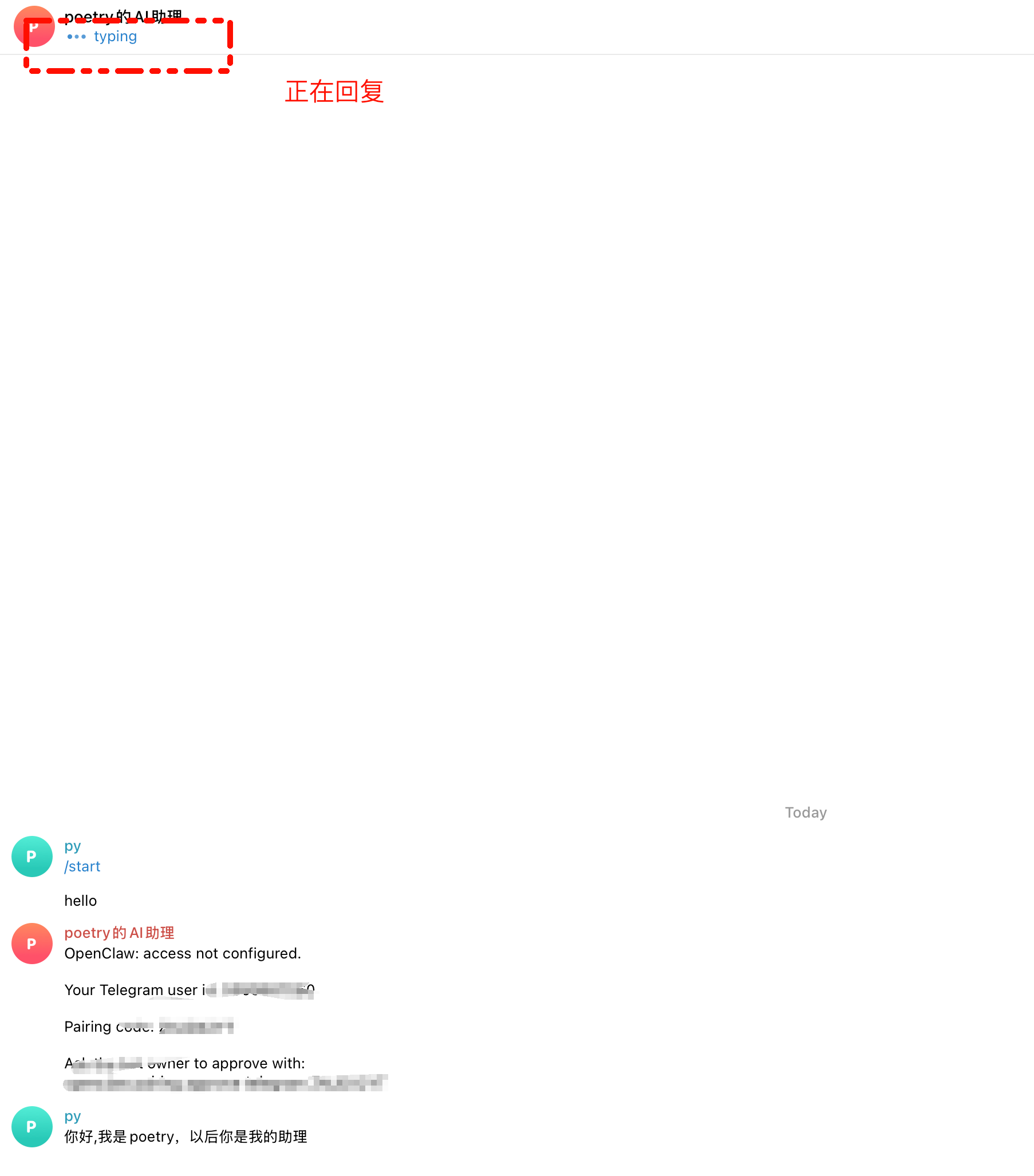 Telegram 对话测试