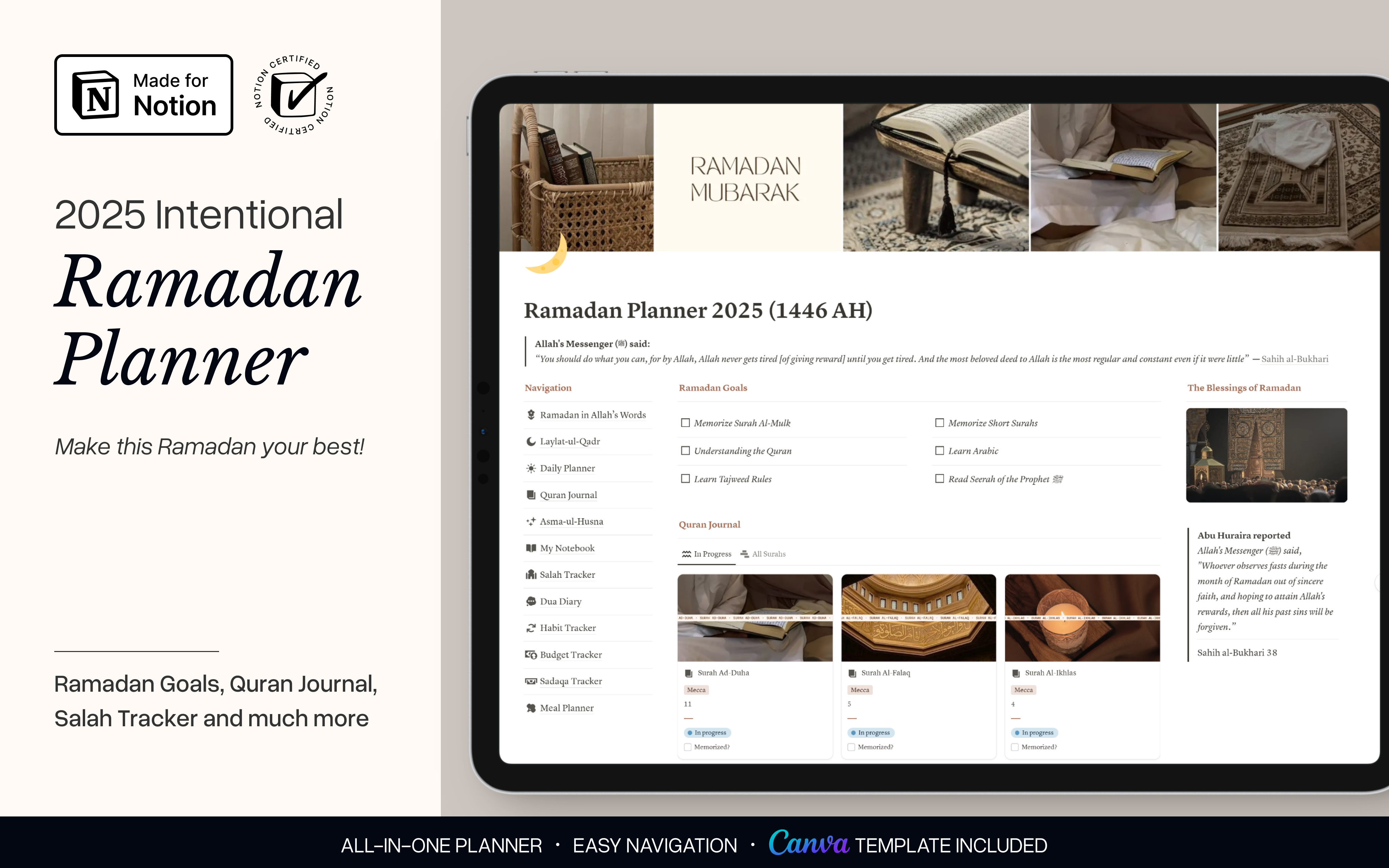 Intentional Ramadan Planner