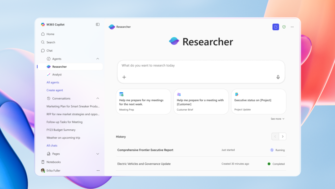 Microsoft 365 Copilot 全新 Researcher 智能体