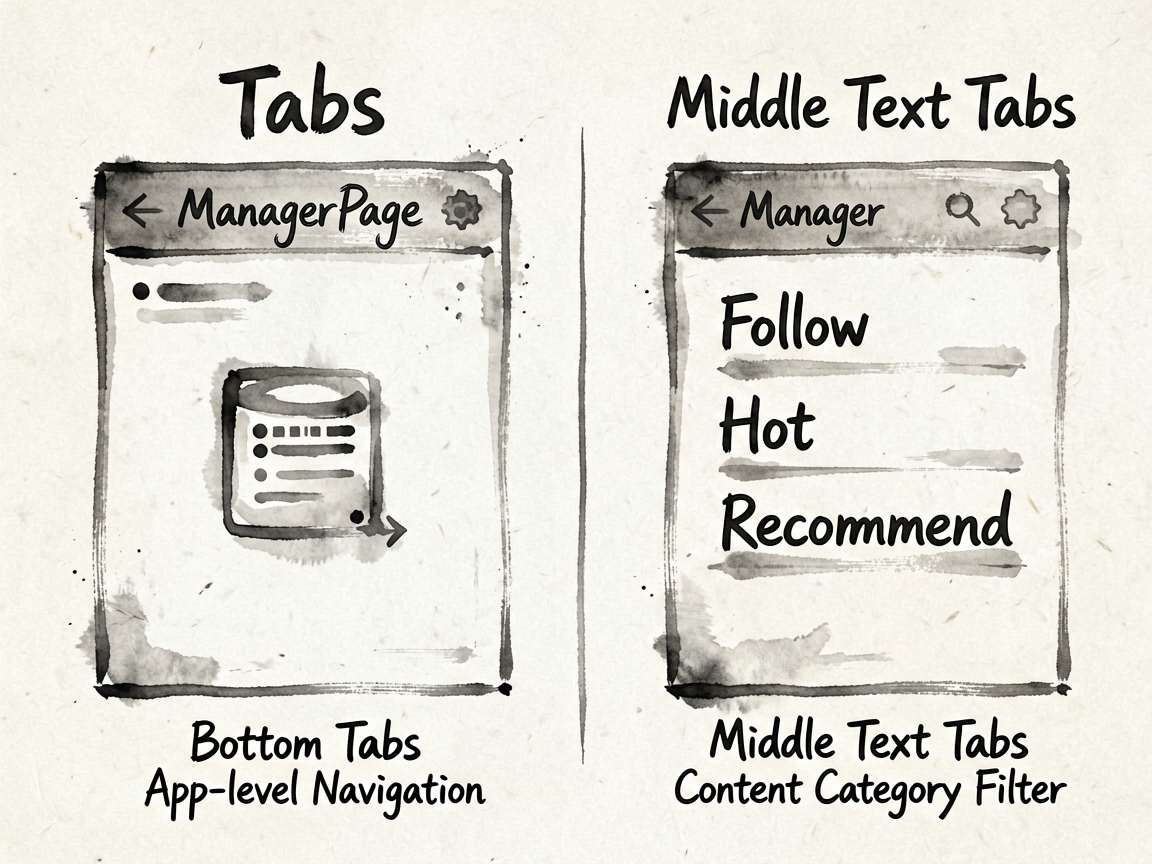 An ink-style comparison diagram contrasting two ty