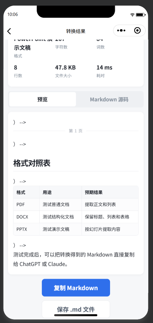 DOCX 转换出的 Markdown 表格