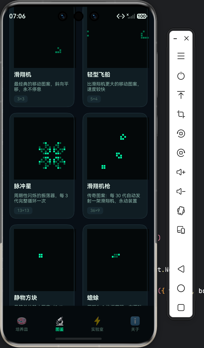 图鉴页面,六个经典图案各自独立演化