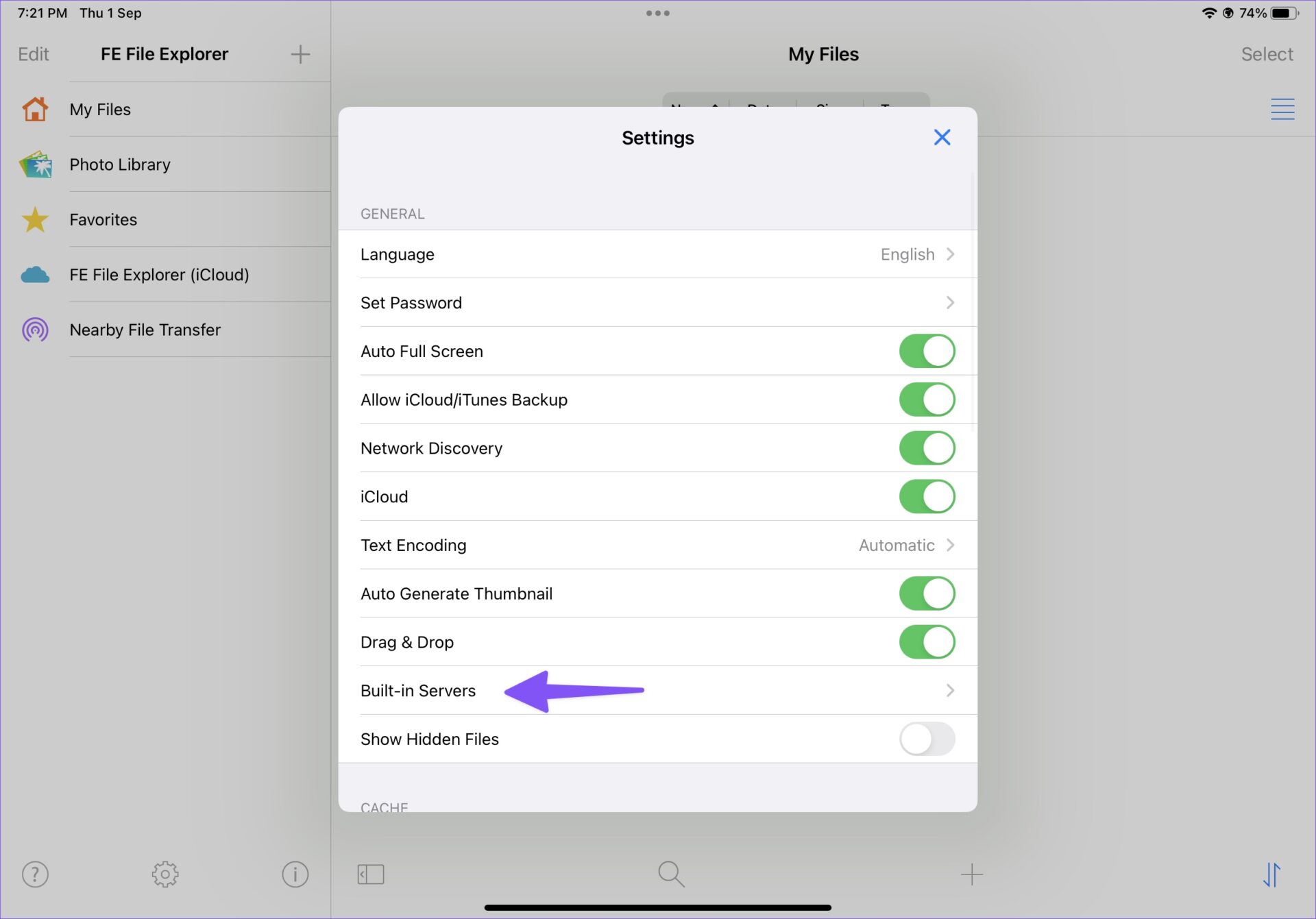 Enable Built-in servers