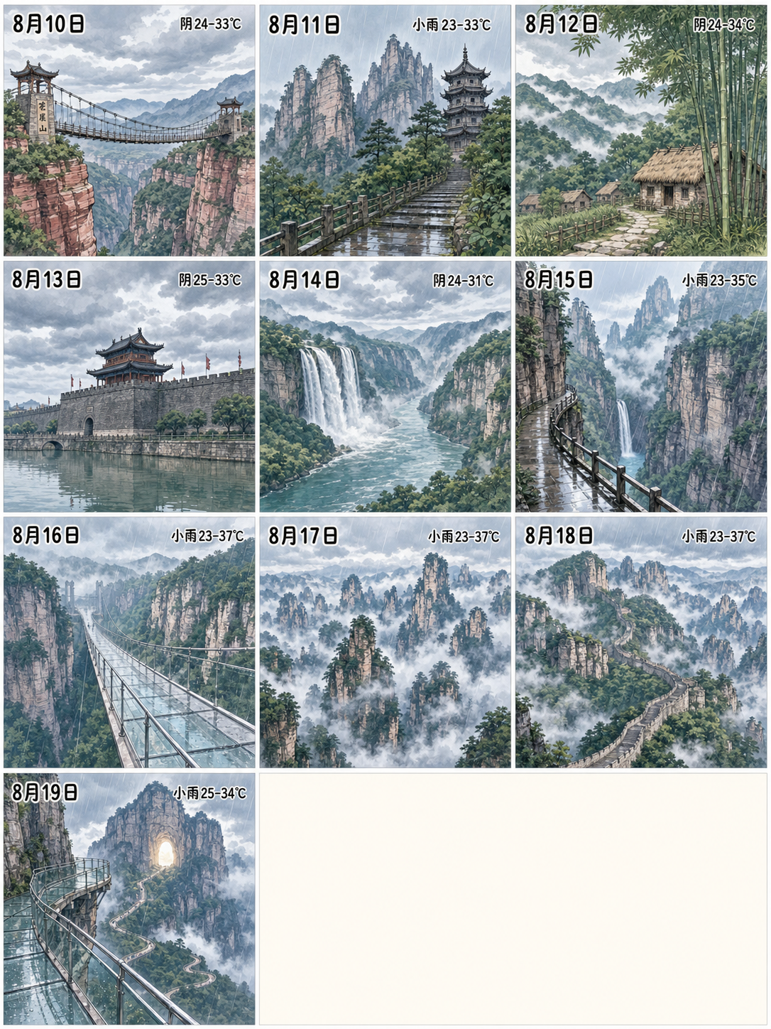 生成的行程漫画大图