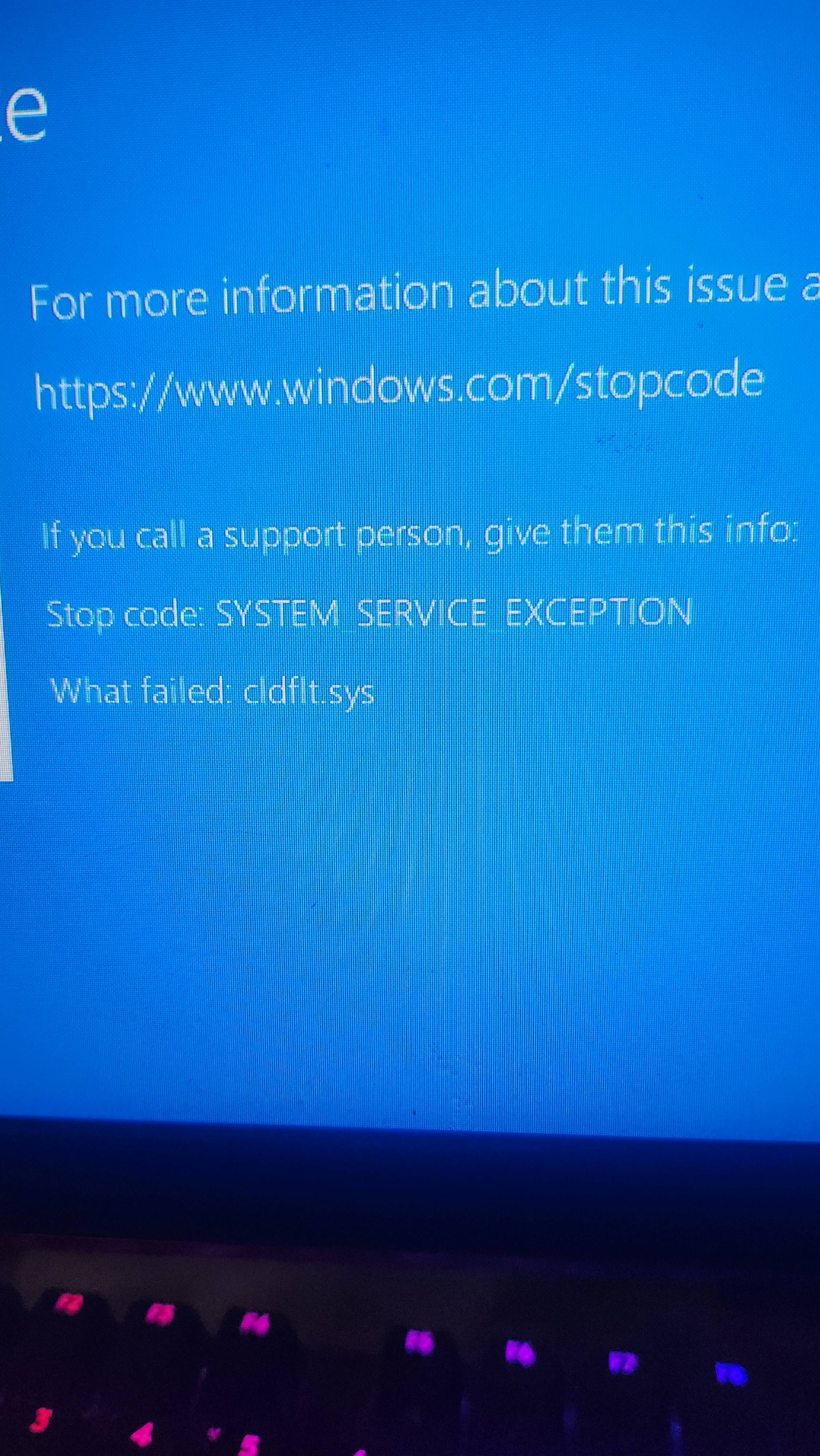Blue screen cldfit.sys - Microsoft Q&A