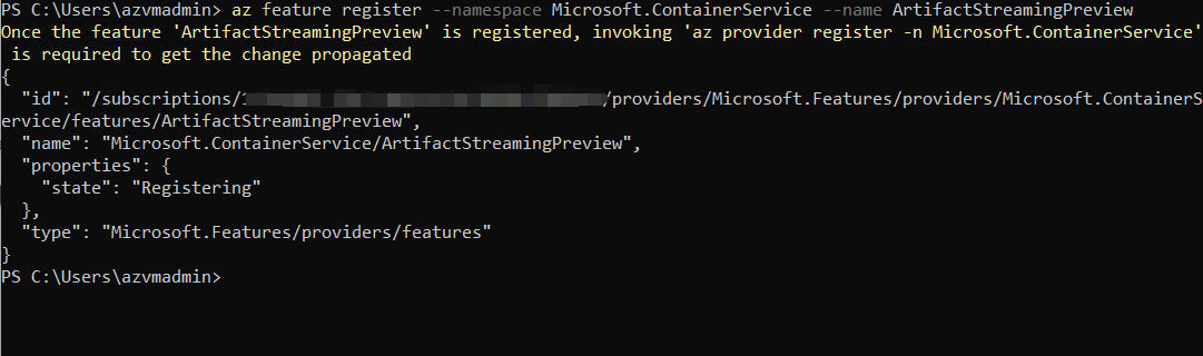 在Azure Kubernetes 服务 (AKS) 上使用Artifact Streaming优化映像拉取时间_ACR_04