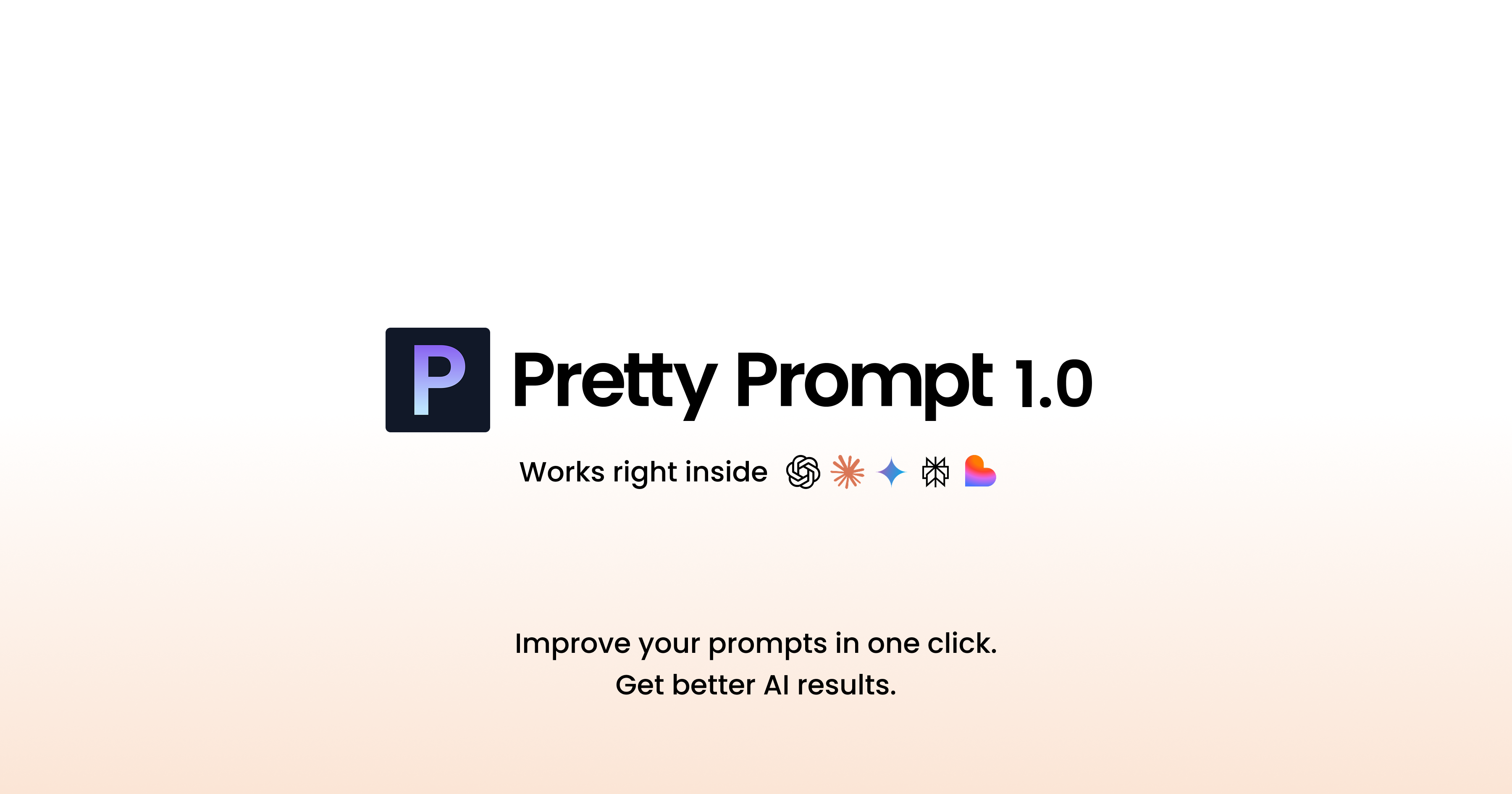 Pretty Prompt 1.0 Extension and Web App