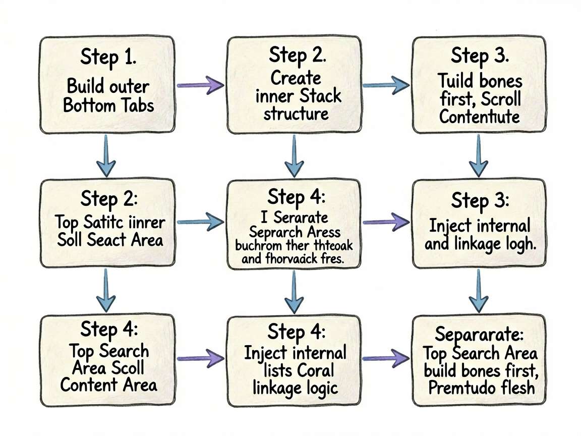 A hand-drawn style flowchart detailing the recomme