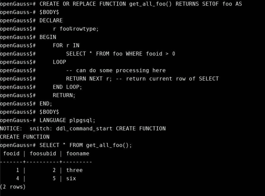 基于开发者空间OpenGauss数据库的PLPGSQL实践二_openGauss_27