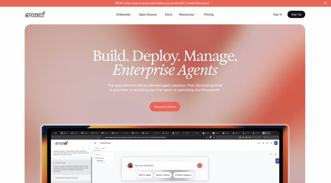 CrewAI landing page
