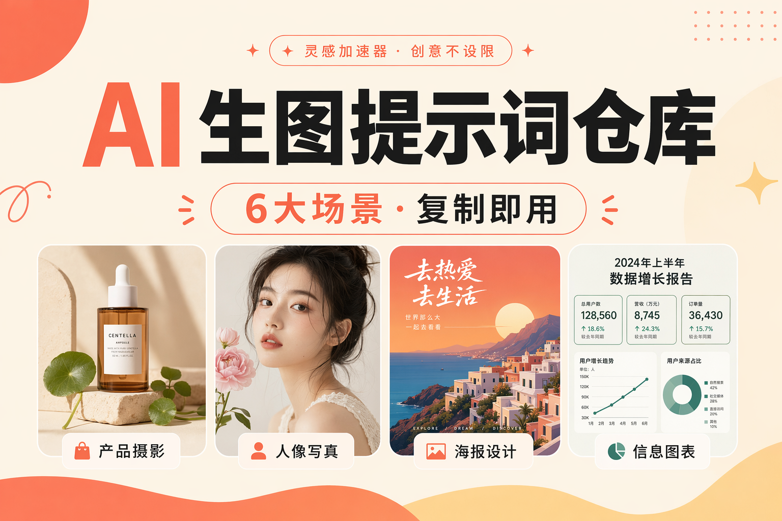 AI生图提示词仓库 6大场景