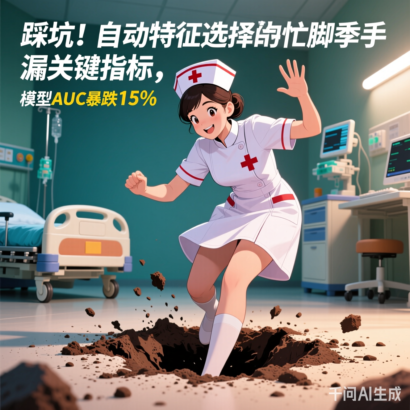 手忙脚乱的护士