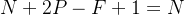 N+2P-F+1=N