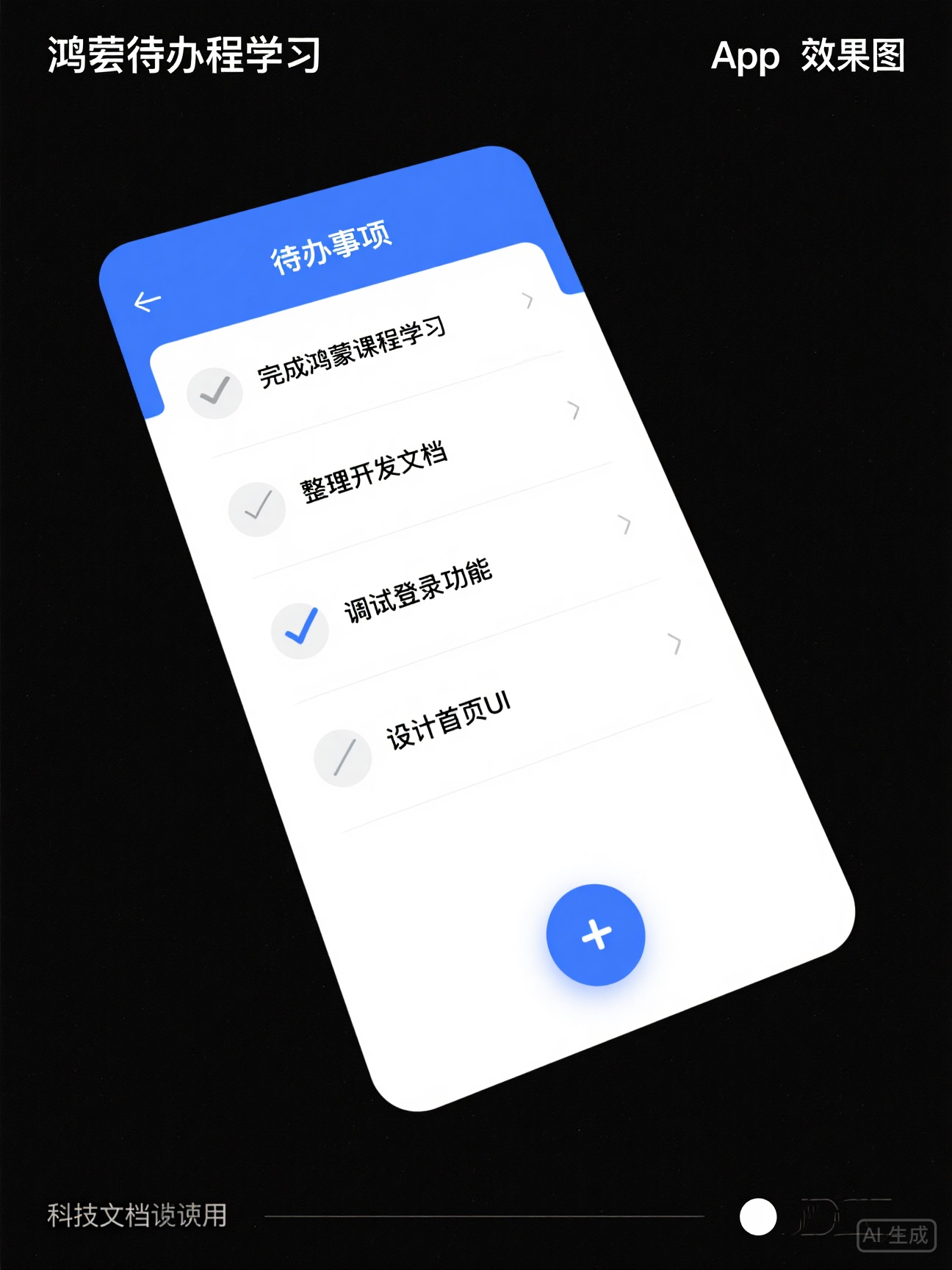 鸿蒙待办事项界面