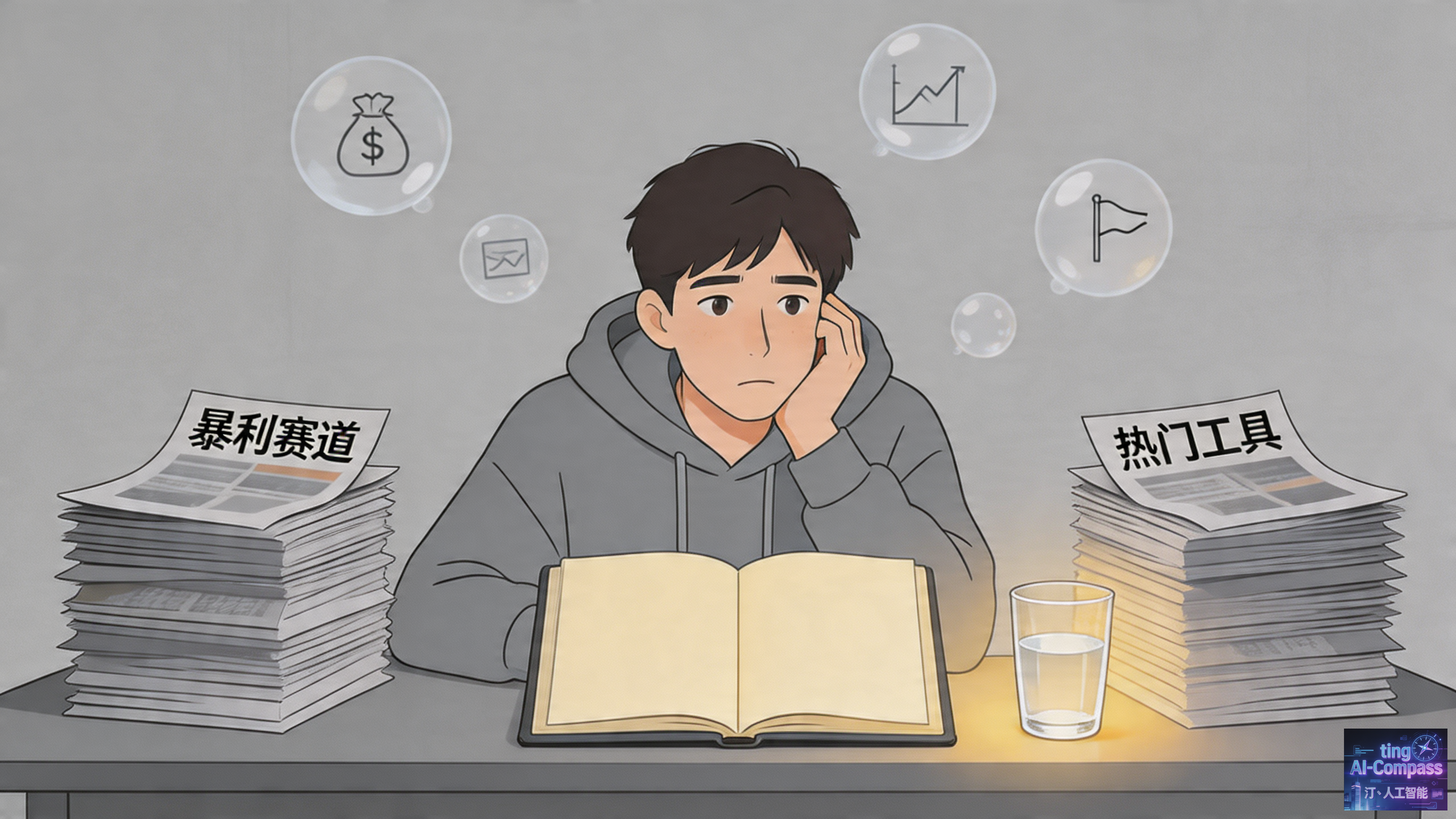 年轻人面对繁多AI副业信息陷入迷茫