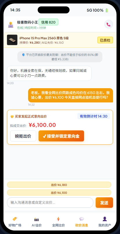 图12：双向砍价沟通与意向金锁定