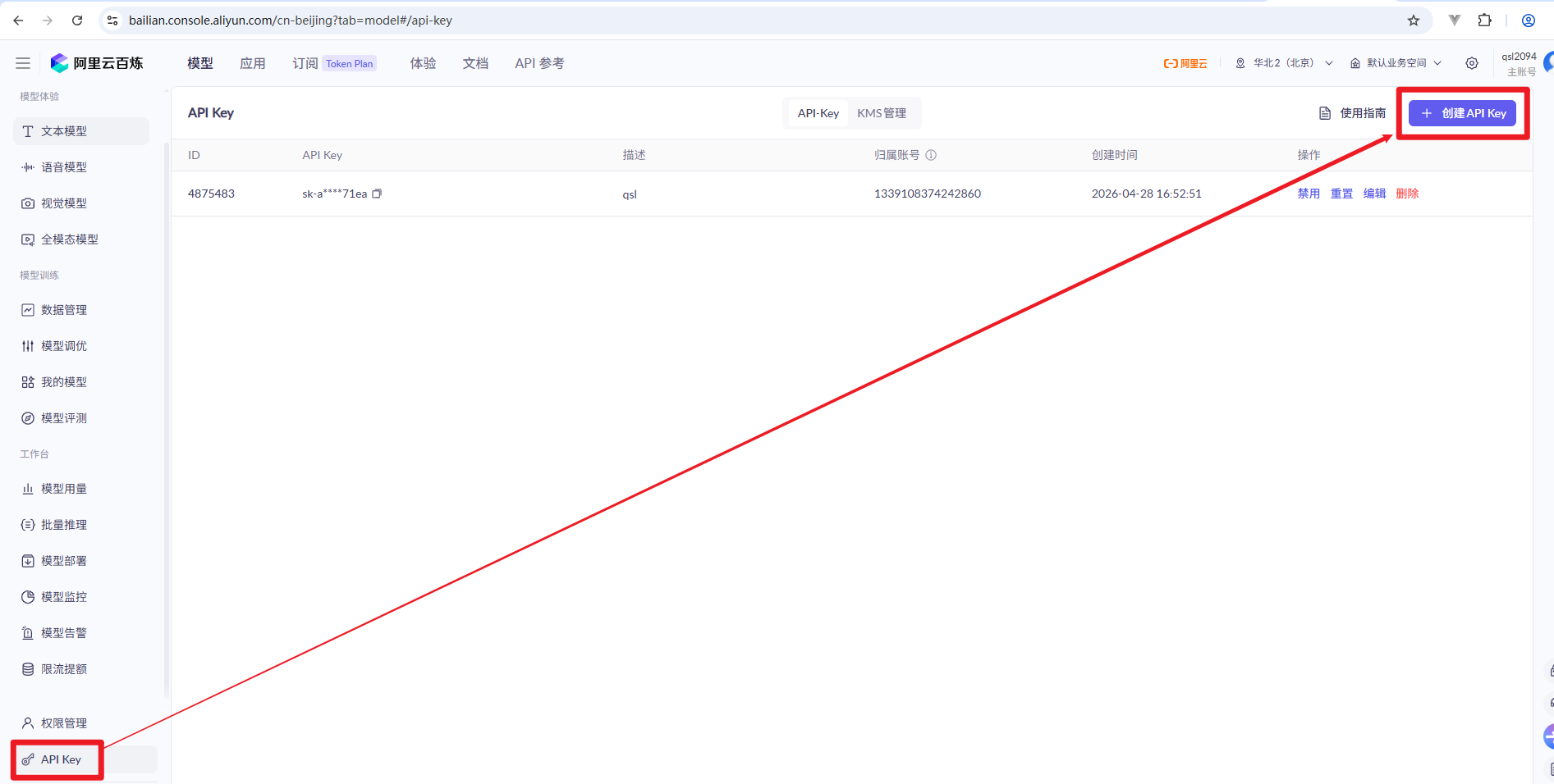 配置API Key