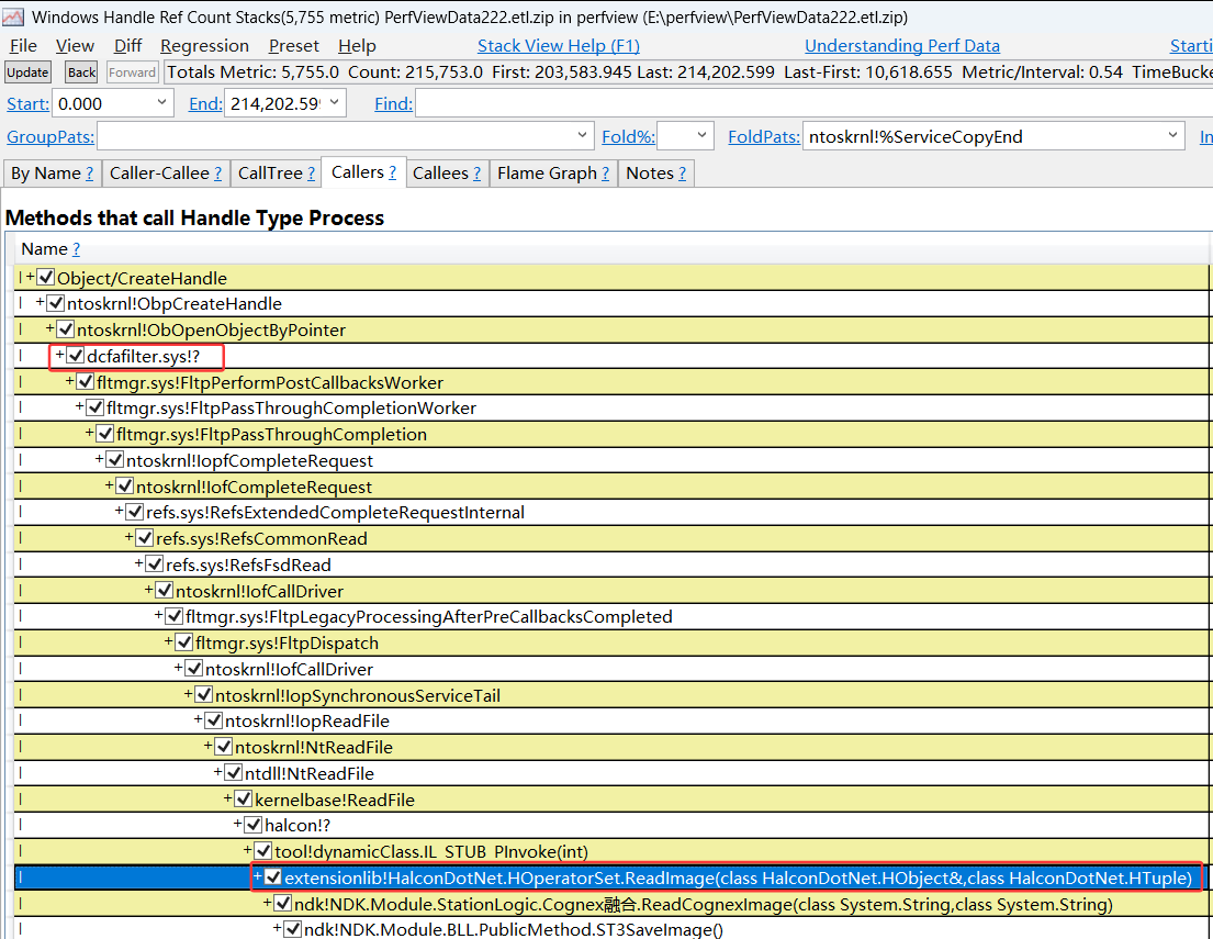 记一次 .NET 某智能视觉软件 句柄爆高分析_调用栈_04